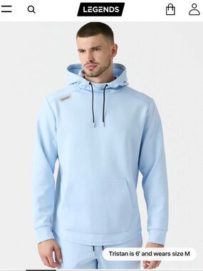 Legends Hawthorne Tech Stratus Hoodie - Light Blue Size S